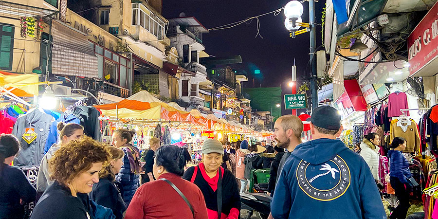 Chilly Night Market in Hanoi