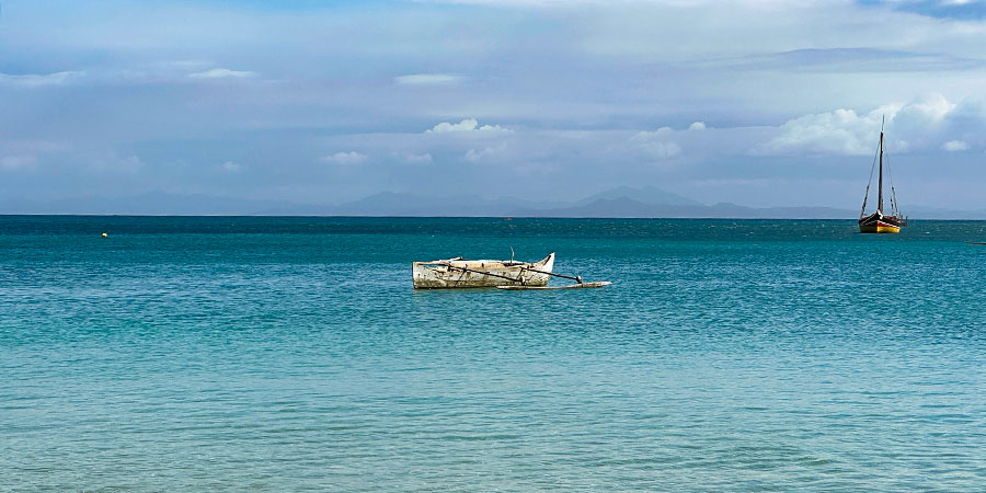 Clear and Blue Sea in Sunny August