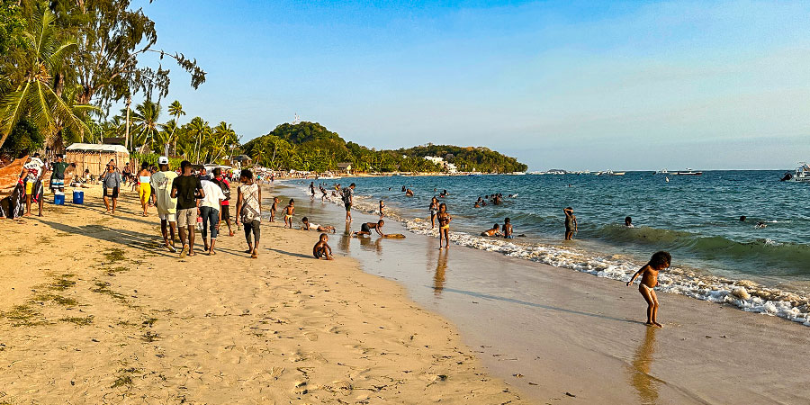 Crowded Seaside in July