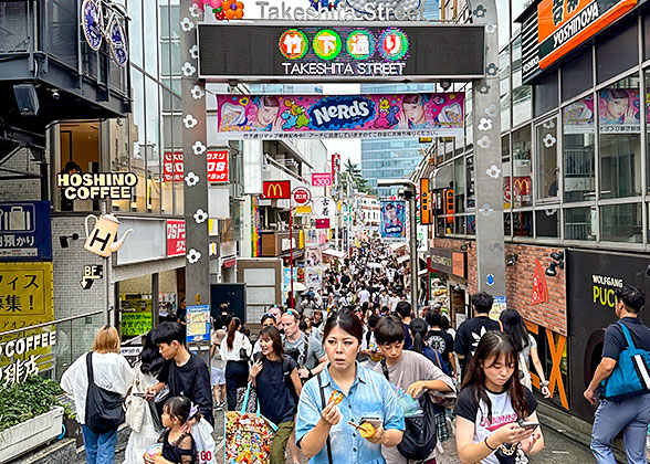 Crowded Takeshita Street in Tokyo