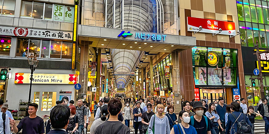 Crowds in Tanabata Festival