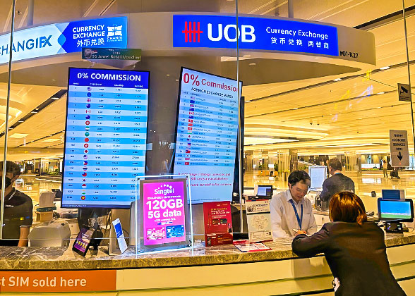 Currency Exchange at Changi Airport