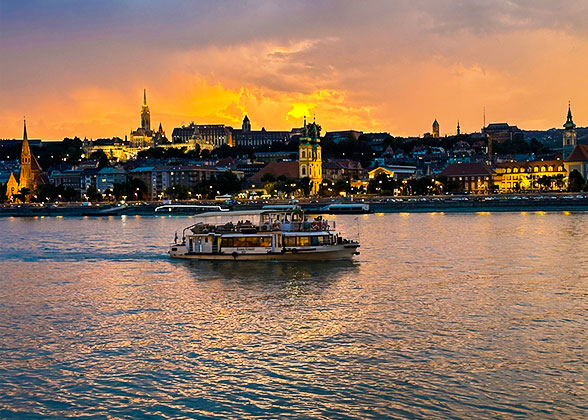 Danube River at Sunset