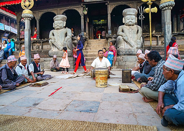 Local People at Dattatreya Temple