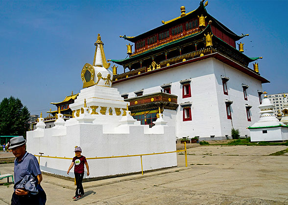 Gandan Monastery in Ulaanbaatar