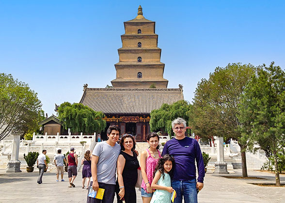 Our Guests at the Giant Wild Gooese Pagoda