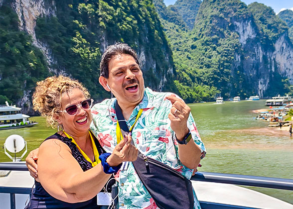 Our Guests Enjoying the Li River Cruise