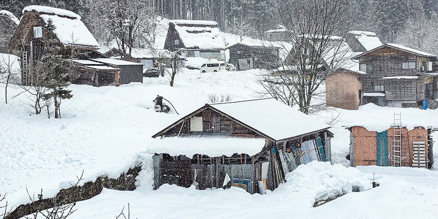 Imposing Snowy Scene