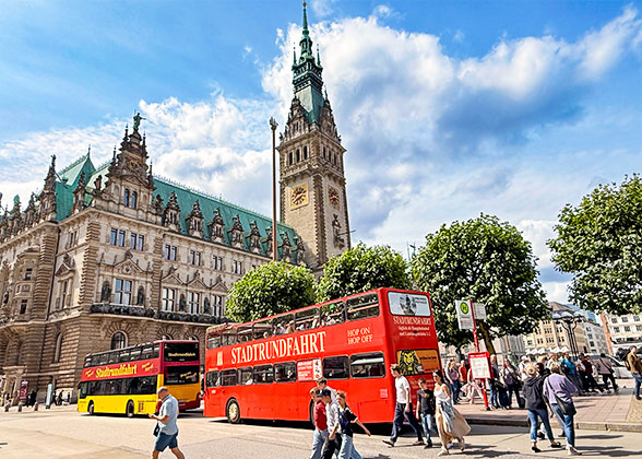 Street Scene of Hamburg