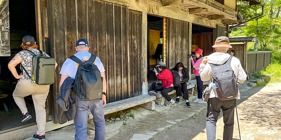 Hikers on Mount Fuji