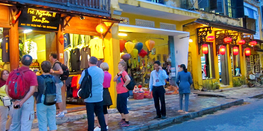 Ho Chi Minh Old Street in Evening