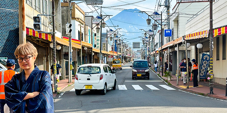 Honcho Street near Mount Fuji