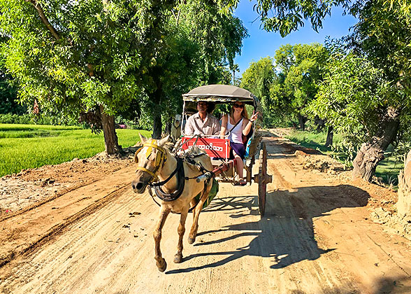 Horse-drawn Carriage to the Old Bagan