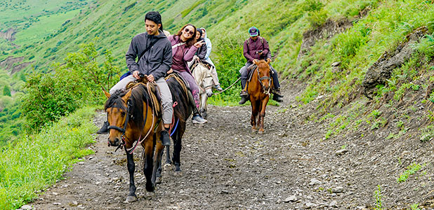 Horse Riding to Kaindy Lake