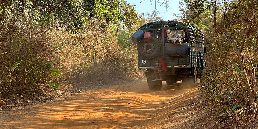 Dry and Dusty Road of Ifaty in July