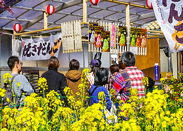Visitors Queuing at the Snack Stall