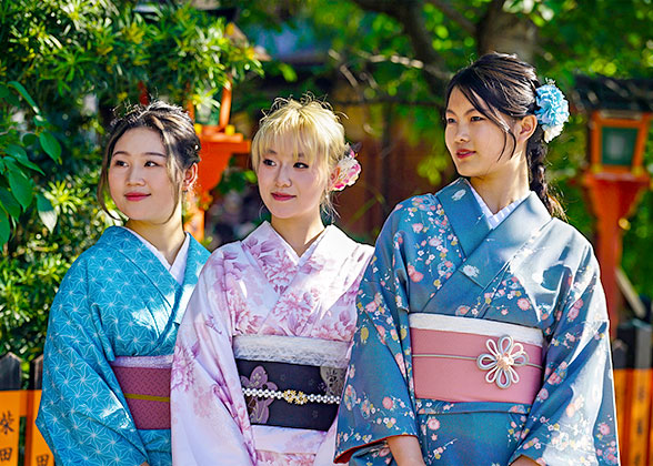 Japanese Ladies wearing Kimono