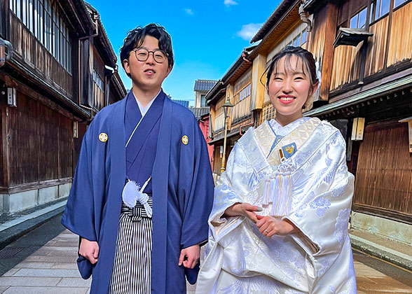 Higashichaya Old Town on Clear Day