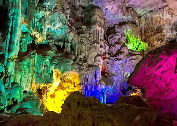 Visit the Karst Caves at Halong Bay