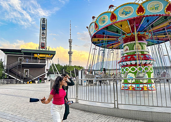 Travelers in Kok Tobe Park