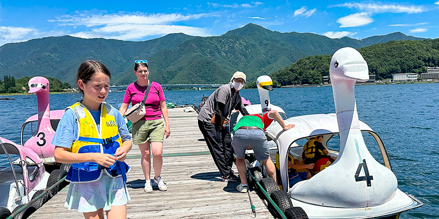 Swan Boat in Lake Kawaguchi