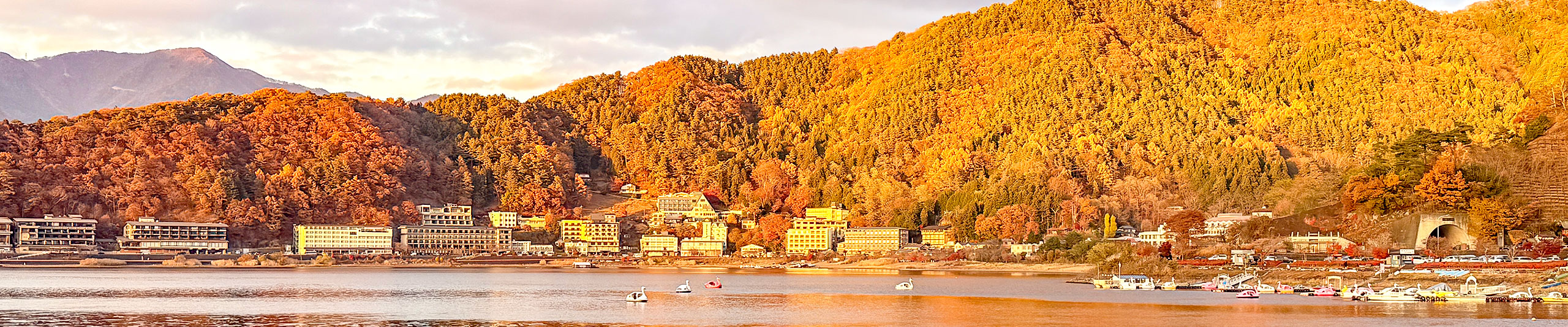 Lake Kawaguchi Autumn Scene