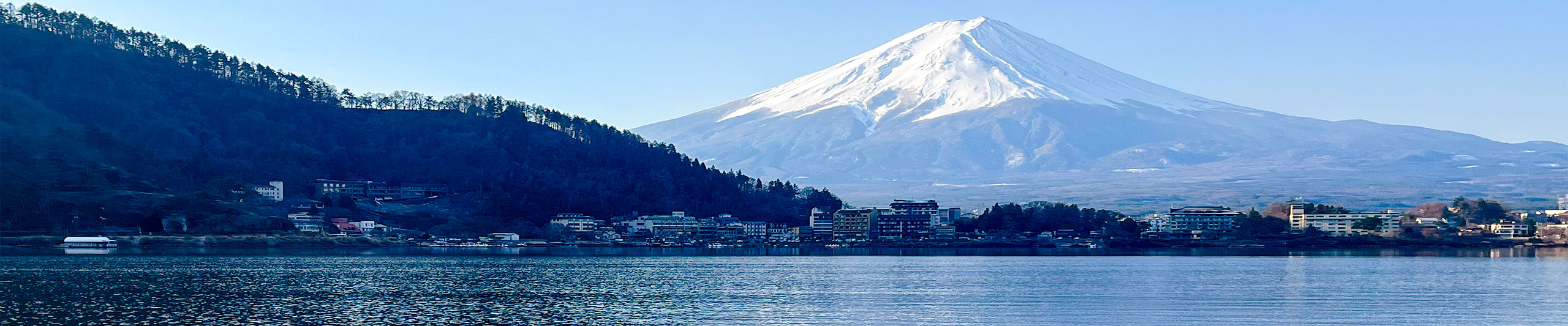 Classic Snowcapped Fuji around Lake Kawaguchi