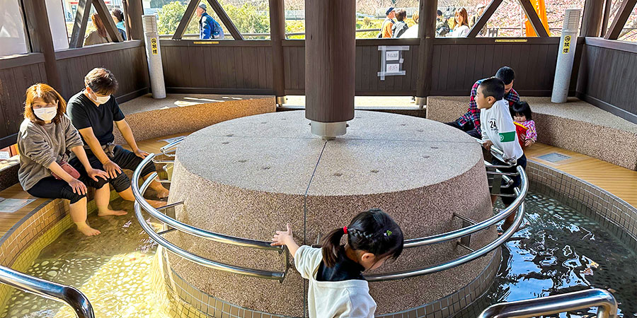 Hot Spring in Lake Kawaguchi