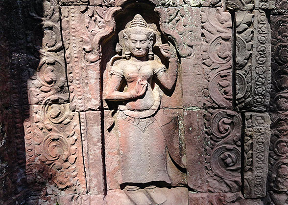 Carvings of Wat Phu Temple