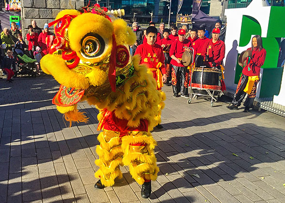Lion Dance in Yokohama Chinatown