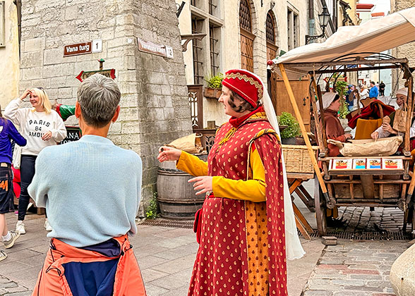 Local People at the Tallinn Old Town