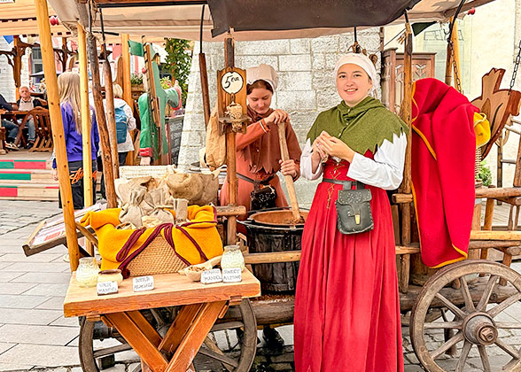 Local People at the Tallinn Old Town