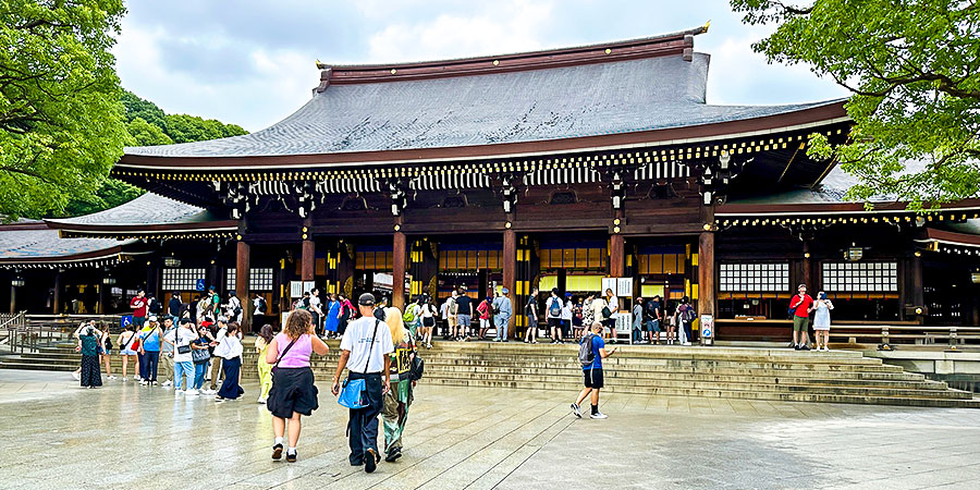 Meiji Jingu Shrine on Rainy Day