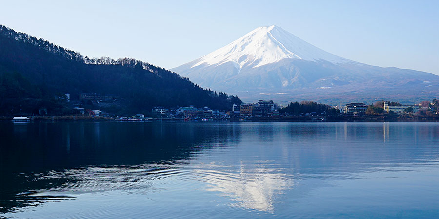 Big Snowcap of Mt. Fuji in April