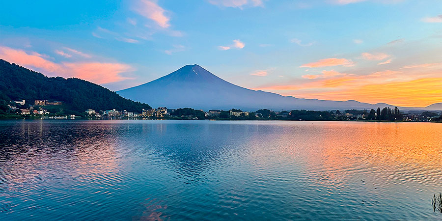 Mount Fuji Under Rosy Dawn