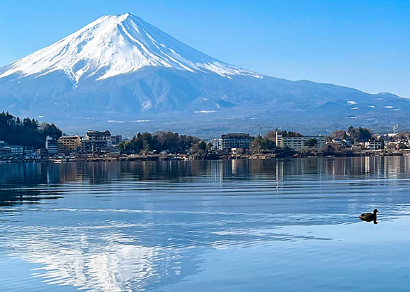 Mount Fuji with Snow Cap in November