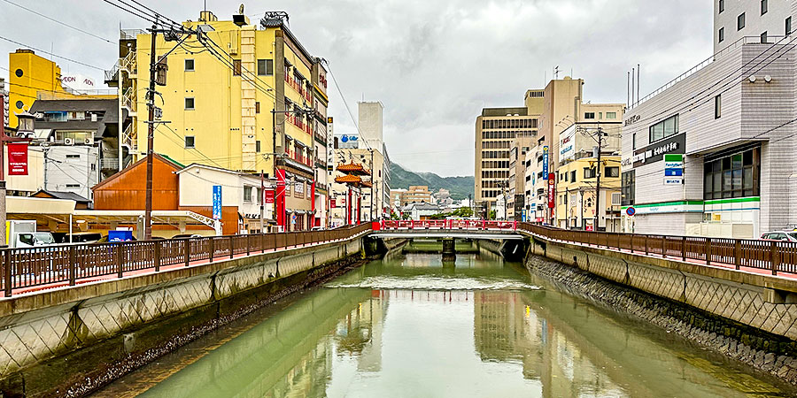 Nagasaki in Cold Cloudy December