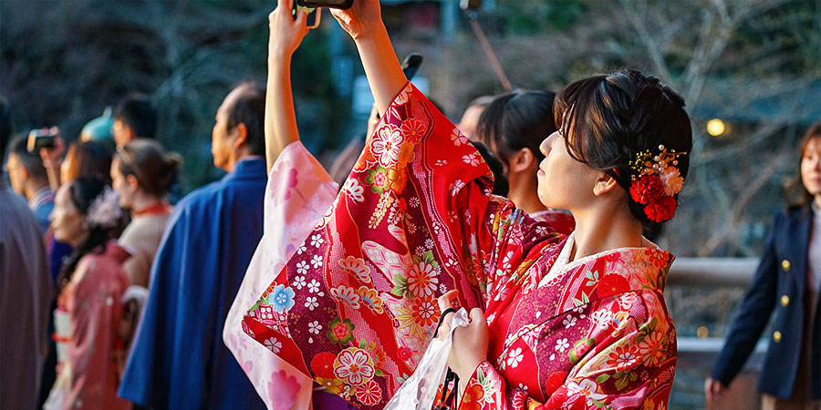 Taking Photos of Sunset in Mount Inasa