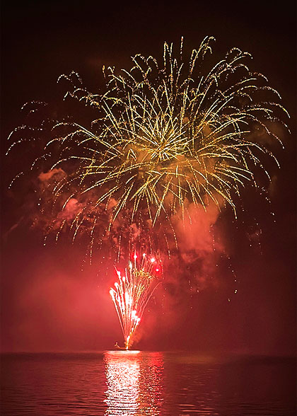 Fireworks in Nagasaki Port Festival
