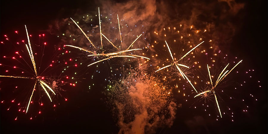 Fireworks in Nagasaki Port Festival
