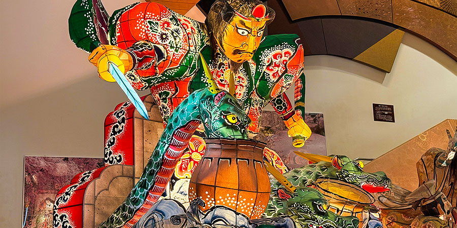 Nebuta Lanterns Featuring Legend Figures