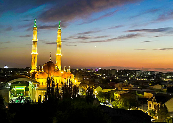 Night View of Kazakhstan in January
