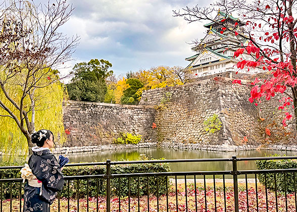 Osaka Castle in Autumn