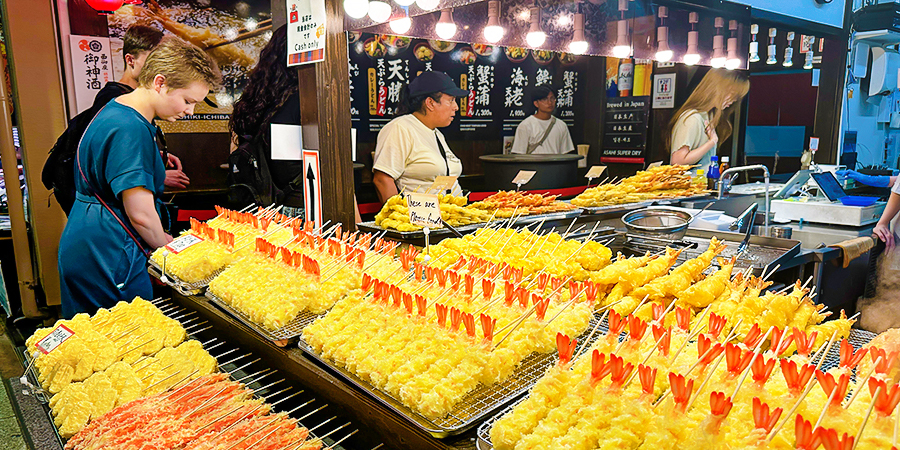 A Kushikatsu Stall, Osaka