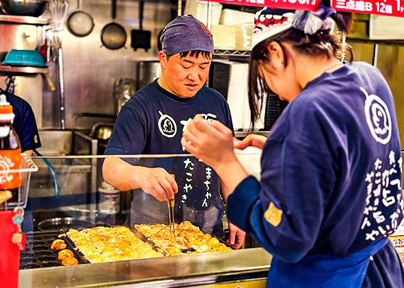 A Takoyaki Stall, Osaka