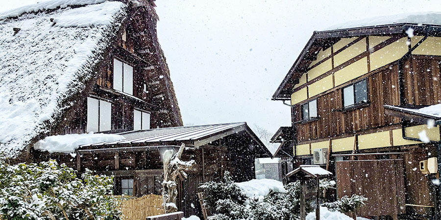 Japanese Buildings in Oshino Hakkai