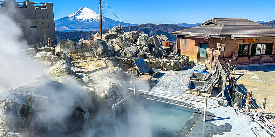 Hot Springs in Owakudani Valley