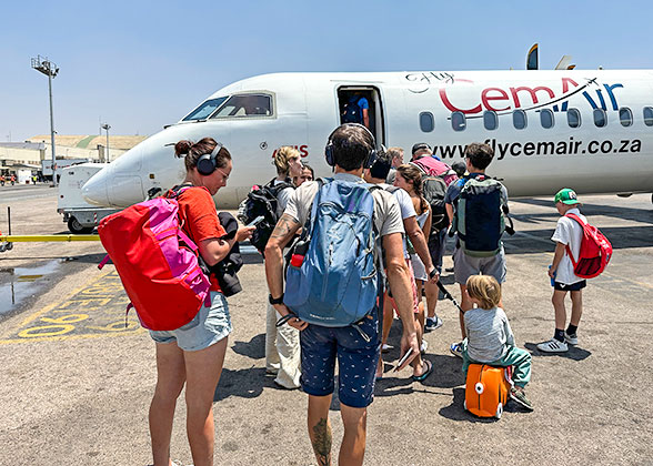 Passengers at the Ivato International Airport