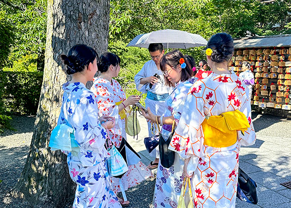 People on Summer Festivals in Japan