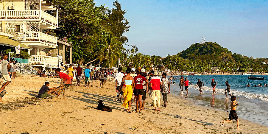 People Relaxing on the Beach